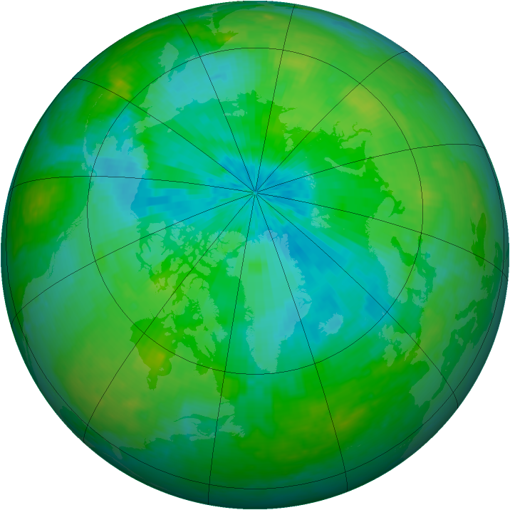 Arctic ozone map for 13 August 2004